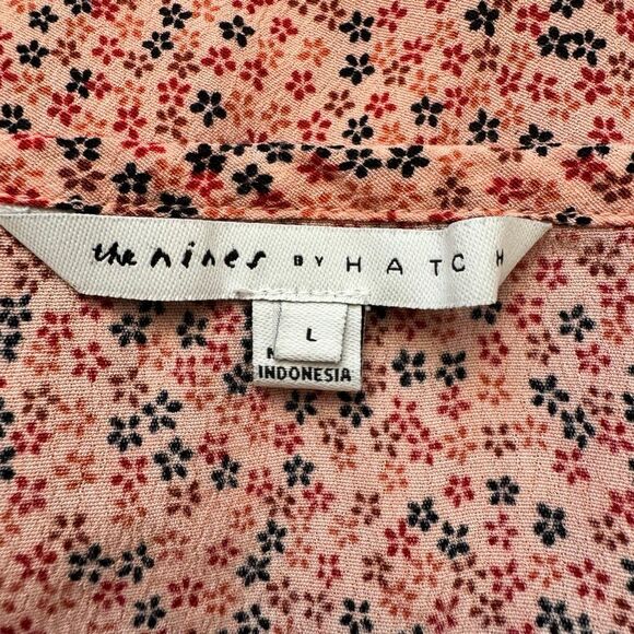 The Nines by Hatch Pink Ditzy Floral Babydoll Maternity Dress Size Large - Picture 4 of 6